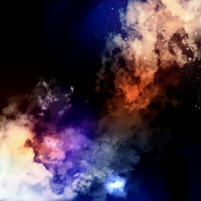 Fototapete Bunter Nebel in Universum
