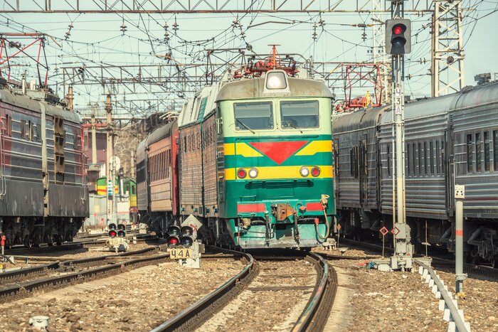Fototapete Bunter Zug für Kinder