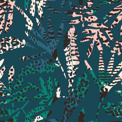 Fototapete Buntes Muster mit Dschungel-Motiv