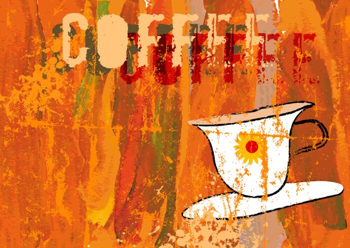 Fototapete Cafe Schild