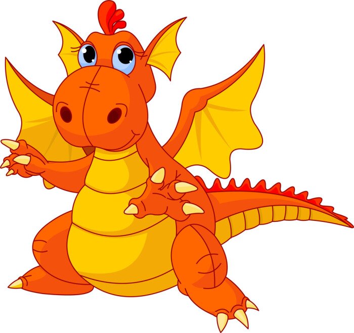 Fototapete Cartoon Baby-Drachen