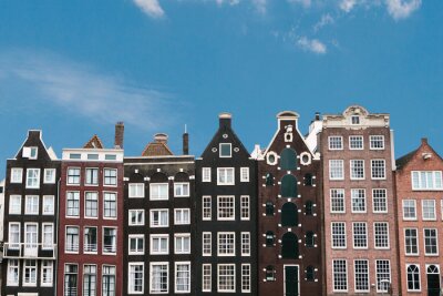 Fototapete Charmante Stadthäuser in Amsterdam