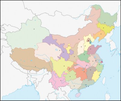 Fototapete China-Karte
