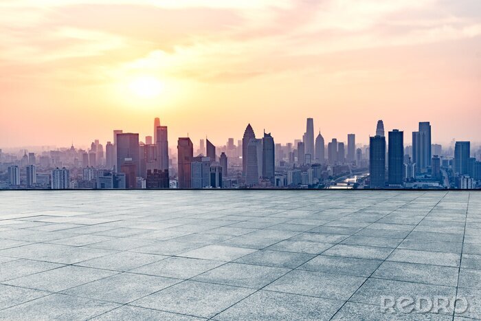 Fototapete China mit Stadtpanorama