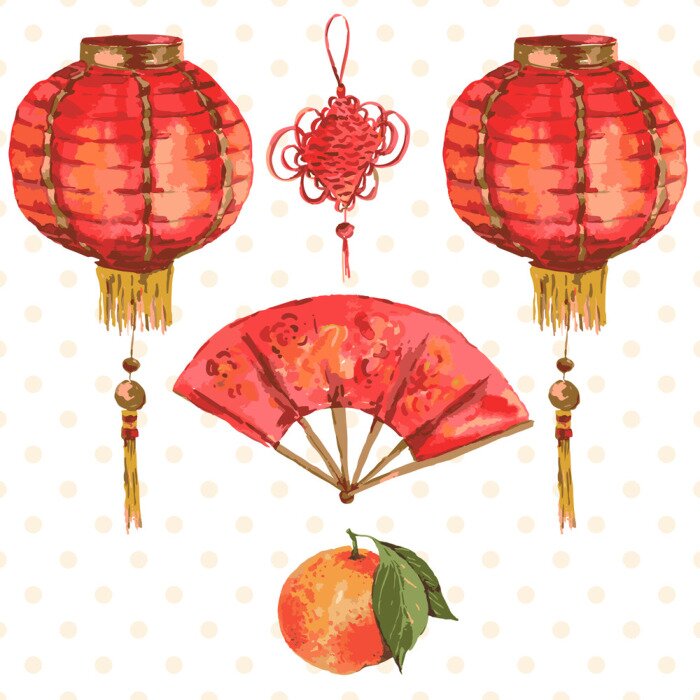 Fototapete Chinesische Ausschmückungen in Asien