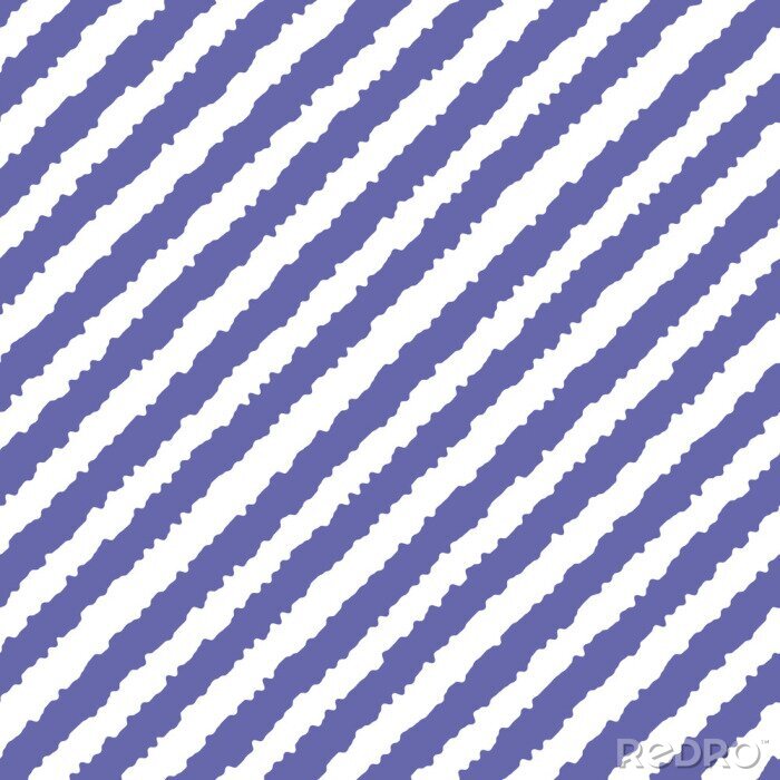 Fototapete Color of year 2022 seamless very peri striped pattern, vector illustration. Artistic pattern with diagonal violet lines on white background. Abstract background for scrapbook, print and web