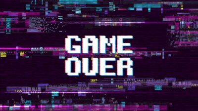 Fototapete Computergenerierte Game over-Inschrift