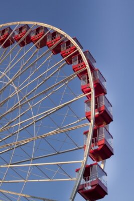Fototapete Cropped low angle view of ferris wheel against clear sky.