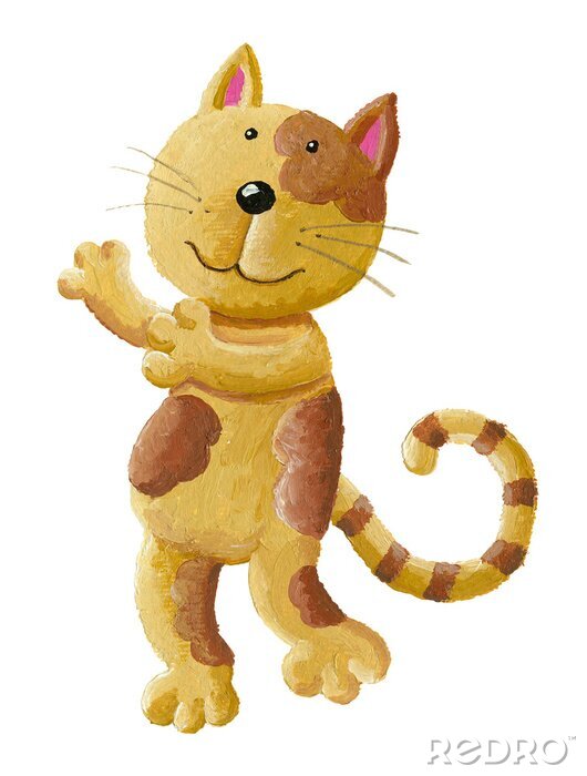 Fototapete Cut Katze geben hug