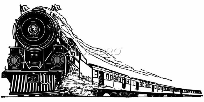 Fototapete Dampf-Lokomotive