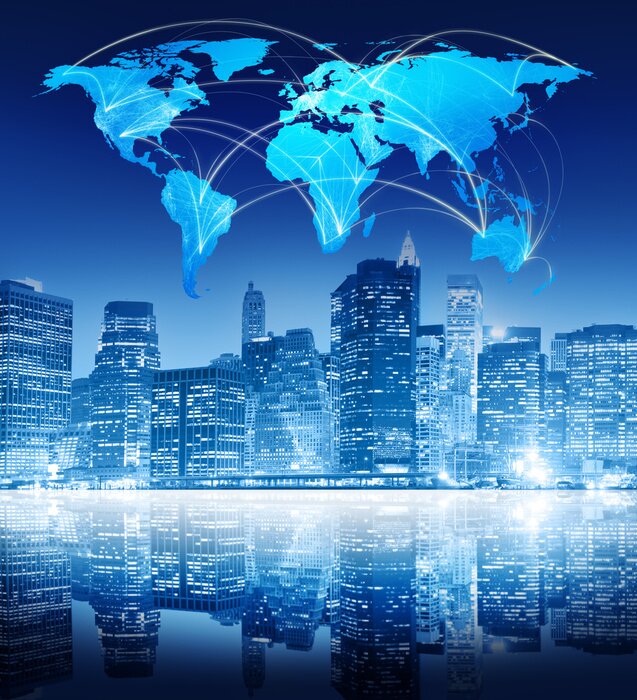 Fototapete Darstellung der globalen Kommunikation