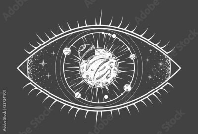 Das Auge des Zentrums des Universums