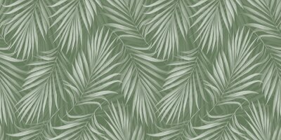 Fototapete Das Grün sich exotisch ausbreitender Palmblätter