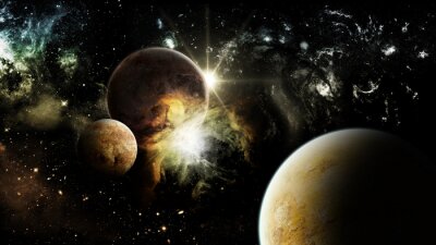 Das Motiv des Kosmos und ungewöhnlicher Nebel