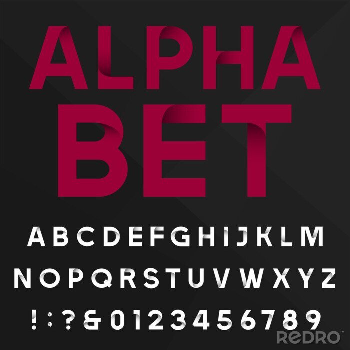 Fototapete Dekorative Alphabet-Schriftart