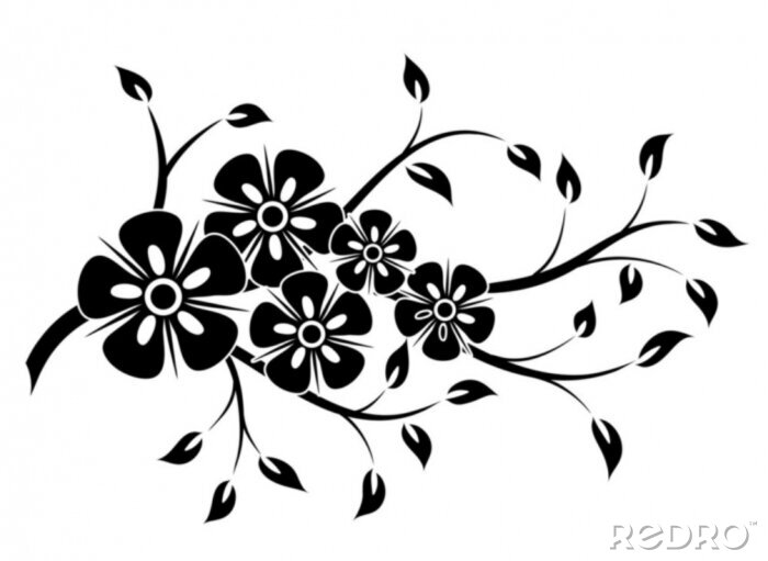 Fototapete Dekorative floralen Element für Design, Vektor-Illustration