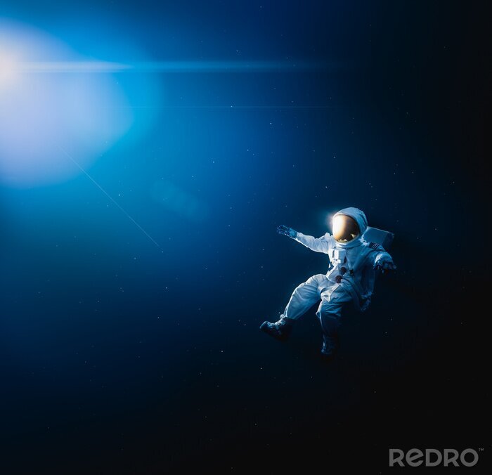 Fototapete Den Weltraum erforschender Astronaut