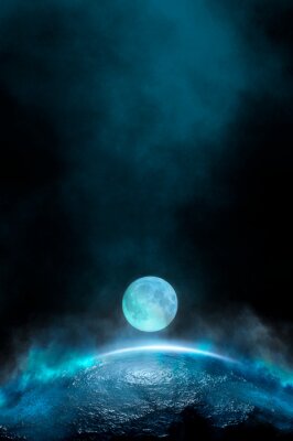 Der Mond beleuchtet einen geheimnisvollen Ort