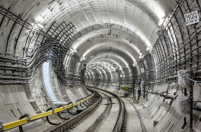 Fototapete Der U-Bahn-Tunnel