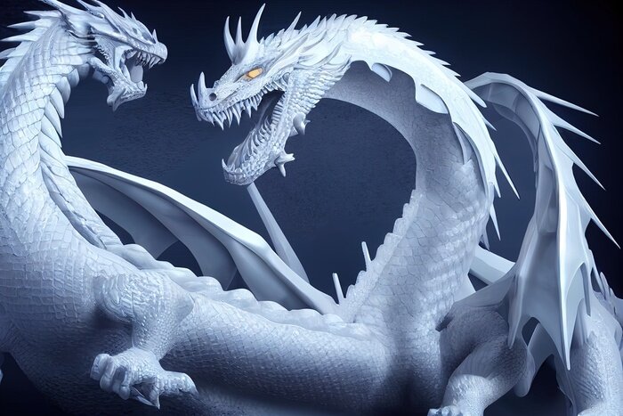 Fototapete Der weiße Drache