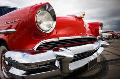 Fototapete Detail des roten Autos