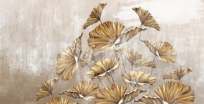 Fototapete Dezente braune Blüten