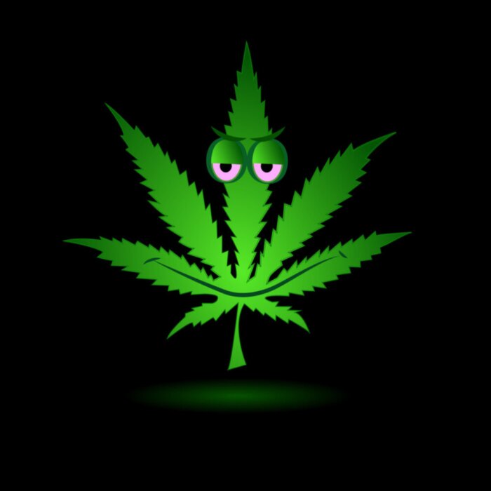 Fototapete Dicht Hanfblatt