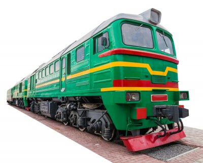 die alte grüne Lokomotive
