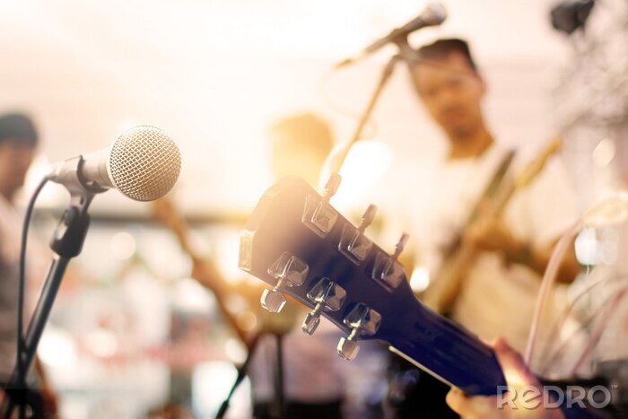 Fototapete Die Band auf einer Konzertbühne