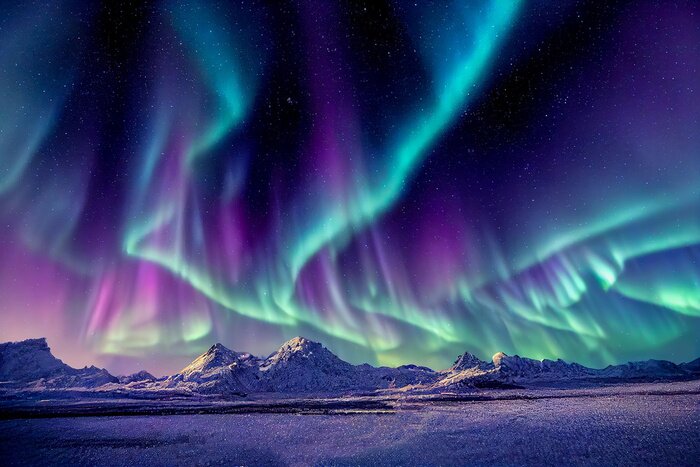 Fototapete Die Farben der norwegischen Aurora