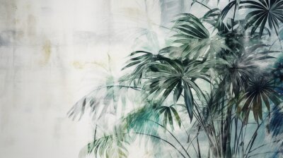 Fototapete Die grünen Blätter des Amazonas-Gartens