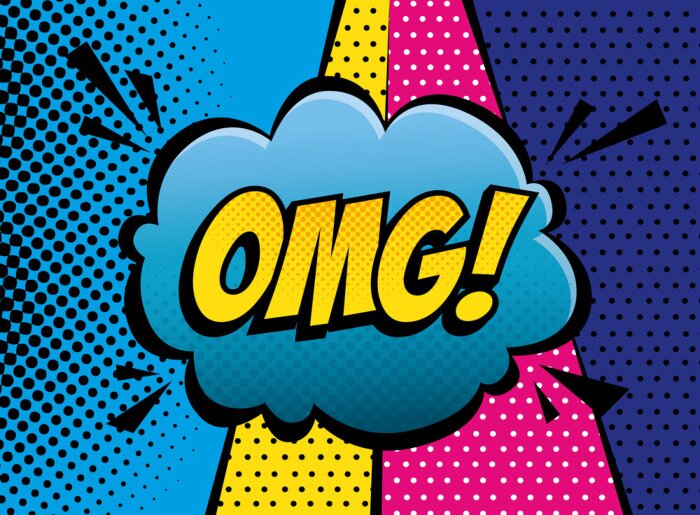 Fototapete Die Inschrift OMG! im Stil der Pop-Art