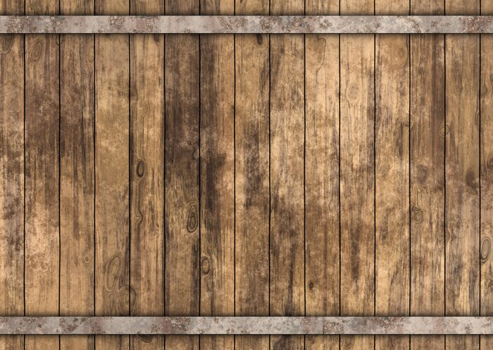 Fototapete Die Rückseite des Holzzauns