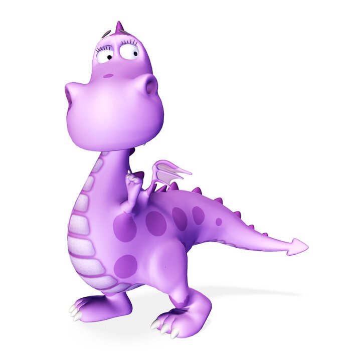 Fototapete dino baby pink dragon Aufmerksamkeit