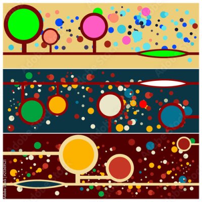 Fototapete Dotted forest