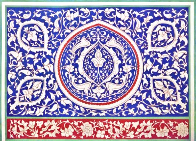 Fototapete Dunkelblaues orientalisches Mosaik