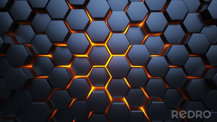 Fototapete Dunkle 3d-Würfel auf hellem Hintergrund