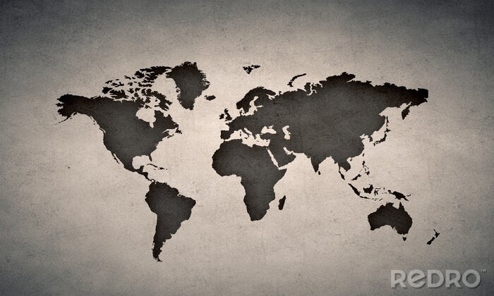 Fototapete Dunkles Muster mit Weltkarte