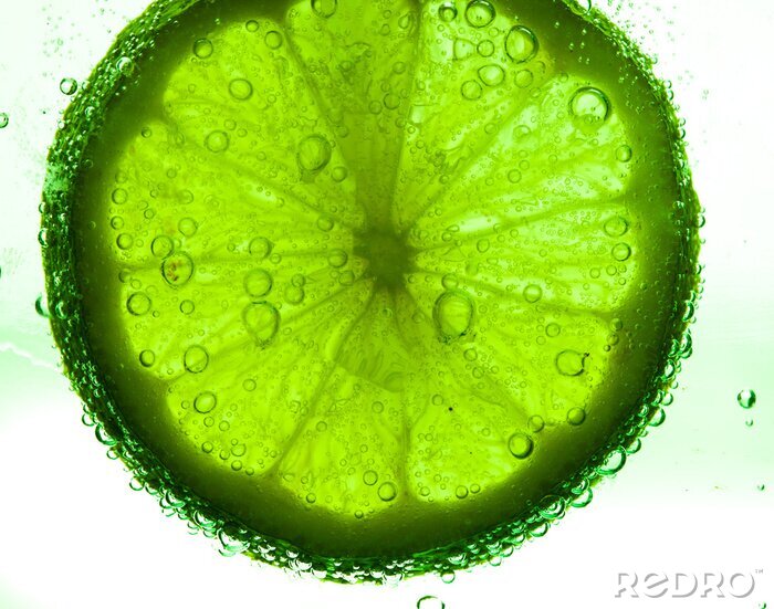 Fototapete Durchschnitt der Limonenfrucht