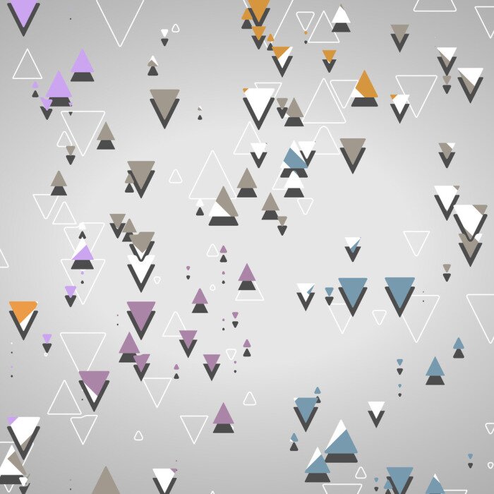 Fototapete Dynamische Anordnung von Dreiecken