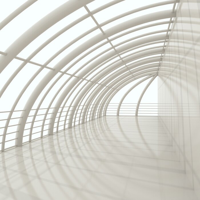 Fototapete Effekt räumlicher Struktur