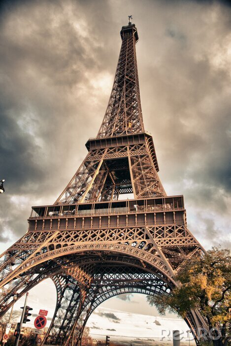 Fototapete Eiffelturm Blick auf Architektur