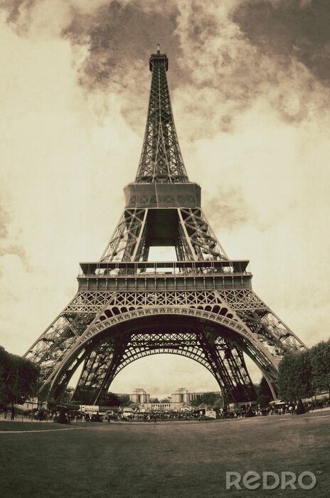 Fototapete Eiffelturm im Retro-Ton