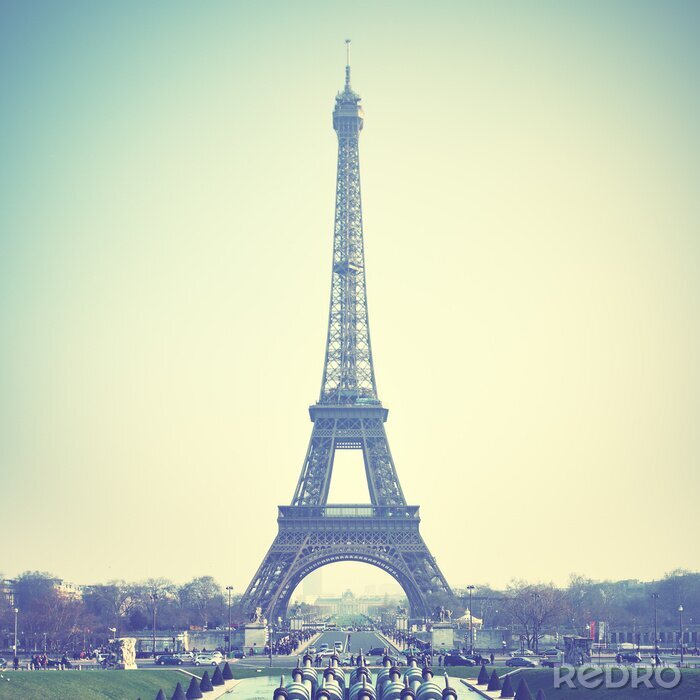 Fototapete Eiffelturm in Blau