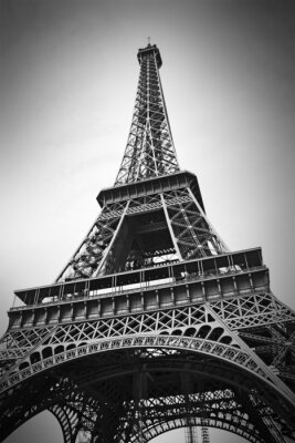 Fototapete Eiffelturm in Grautönen