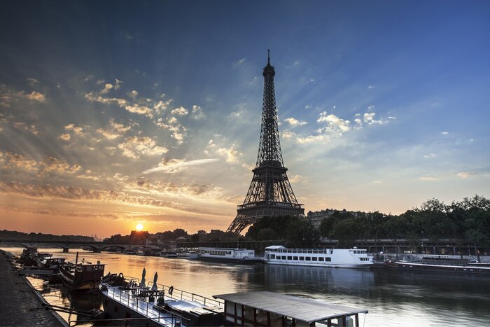 Fototapete Eiffelturm vor dem Hintergrund der Sterne