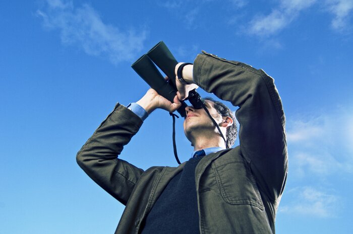 Fototapete Ein Blick in die ferne fernglas 09