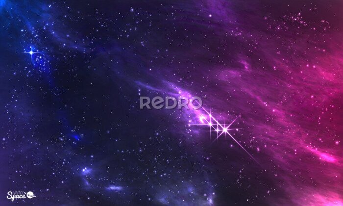 Fototapete Ein Blick ins Weltall mit einem Nebel