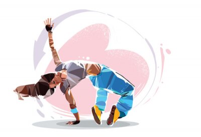 Fototapete Ein Breakdance-Mädchen