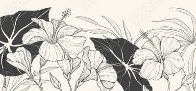 Fototapete Ein florales minimalistisches Thema